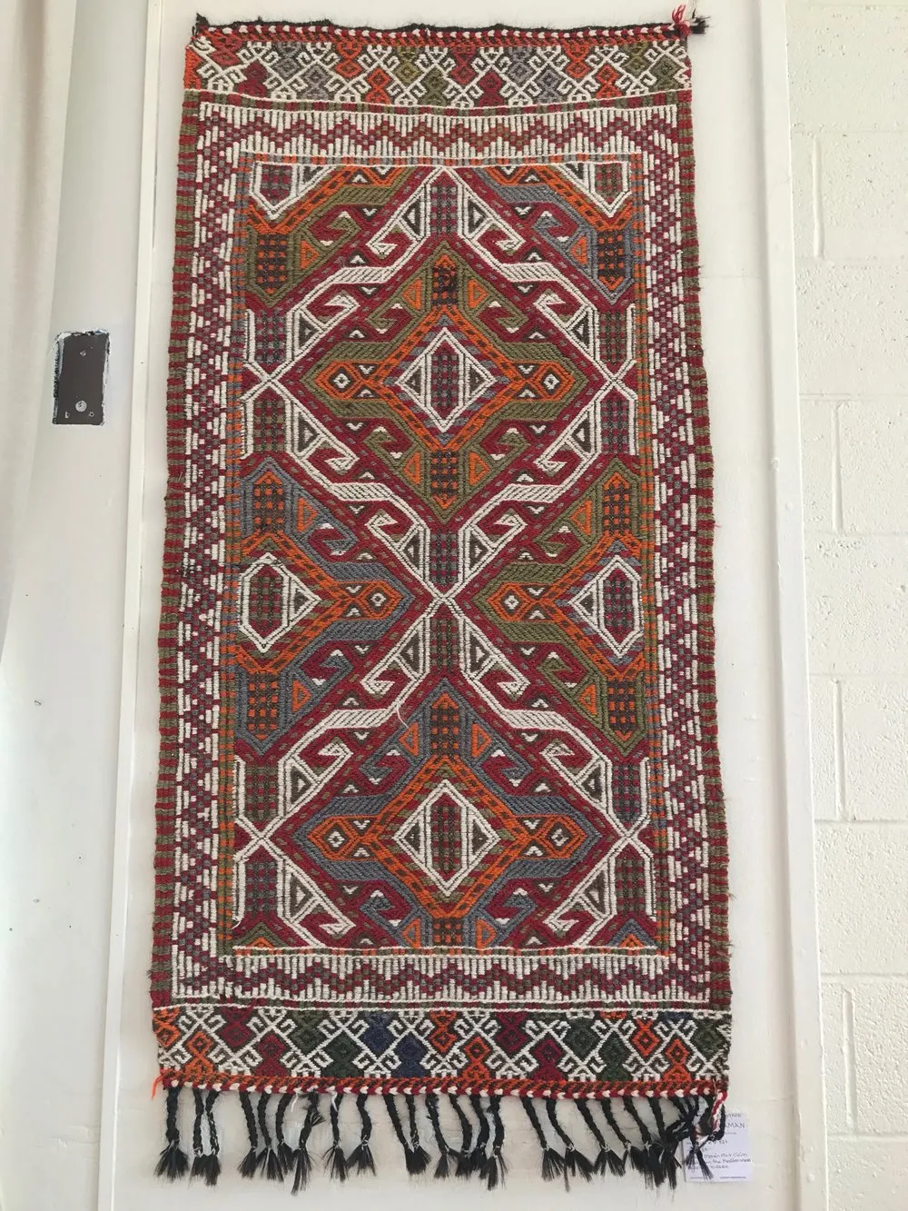 Mini Mersin Mut Cicim Kilim Rug 27"x56"