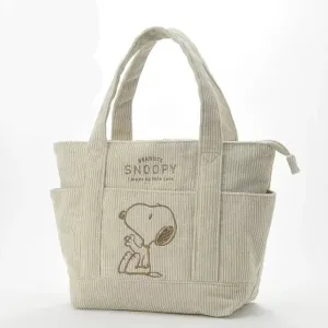 MINISO Disney Snoopy Corduroy Tote Bag