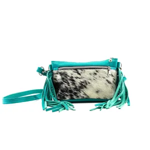 Miss Kitty - Black & White w/ Turquoise Leather