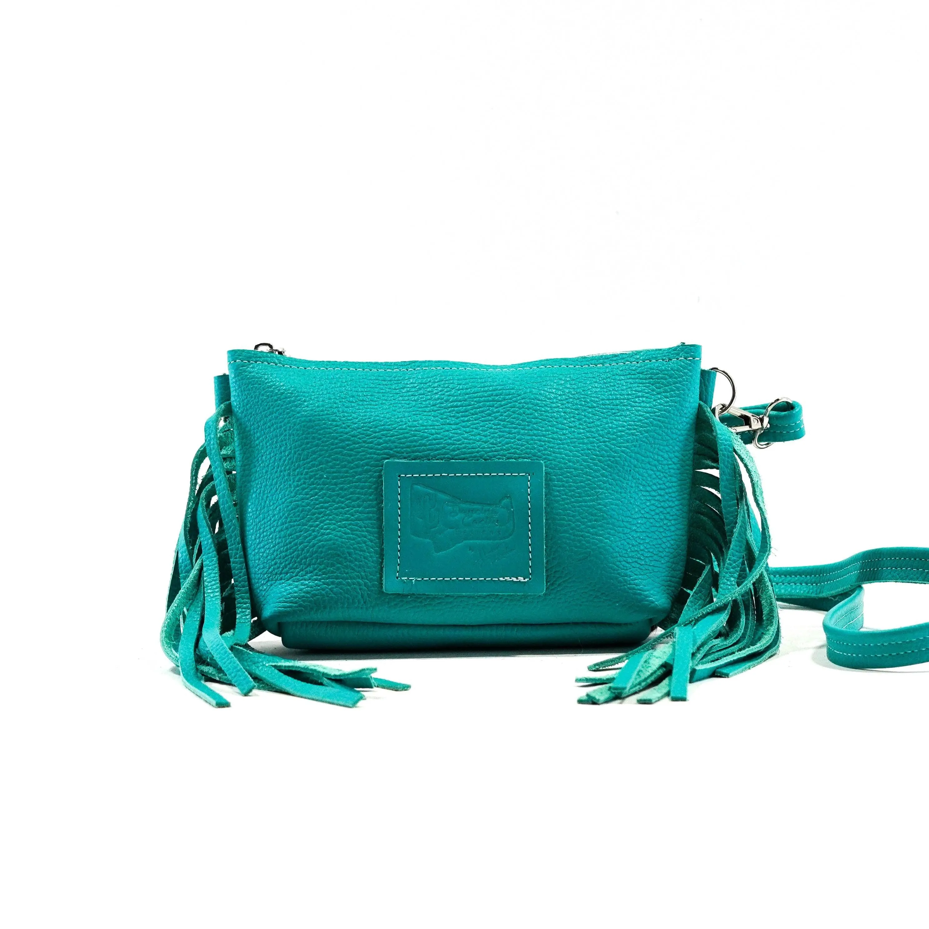 Miss Kitty - Black & White w/ Turquoise Leather