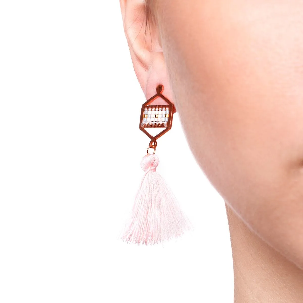 Monterey | 18k Rose Gold | Boho Fringe Earrings