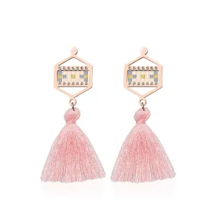 Monterey | 18k Rose Gold | Boho Fringe Earrings