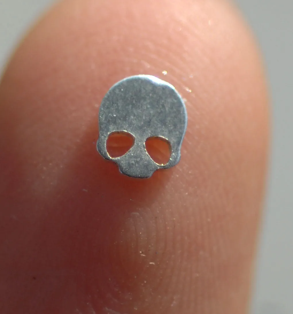 Most Tiny Metal Top Skull Mini Blanks