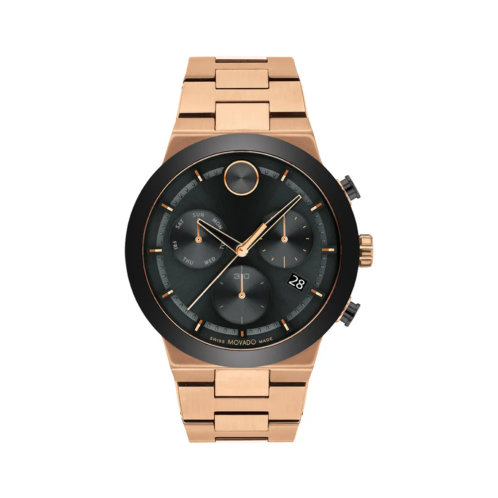 Movado Bold Men's Watch Black Tone Case Quartz