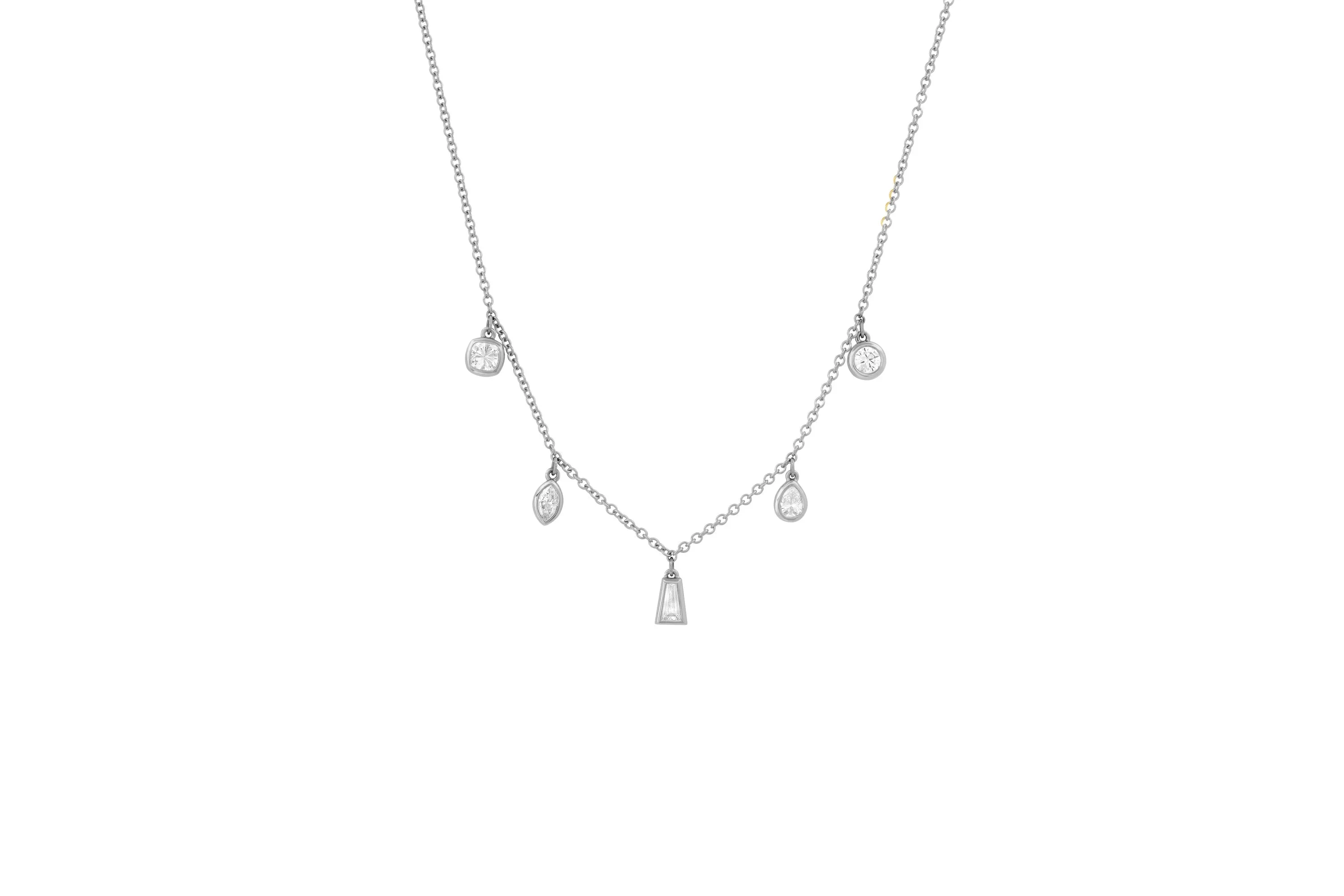 Multi-Diamond Fringe Necklace