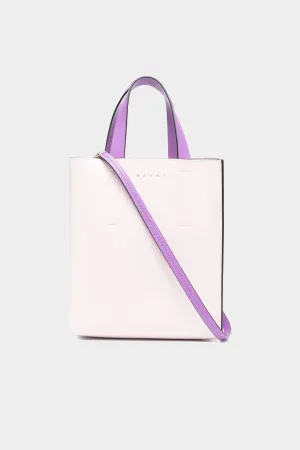 Museo Leather Mini Bag in Light Pink and Purple