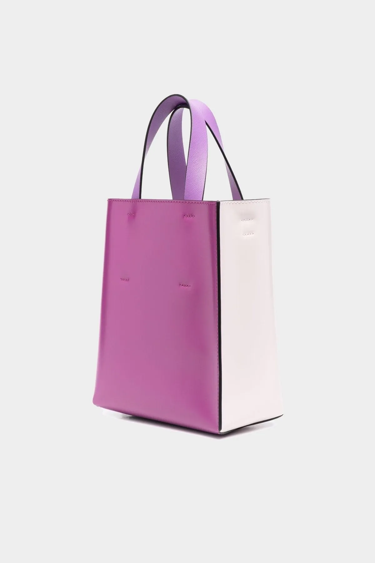 Museo Leather Mini Bag in Light Pink and Purple