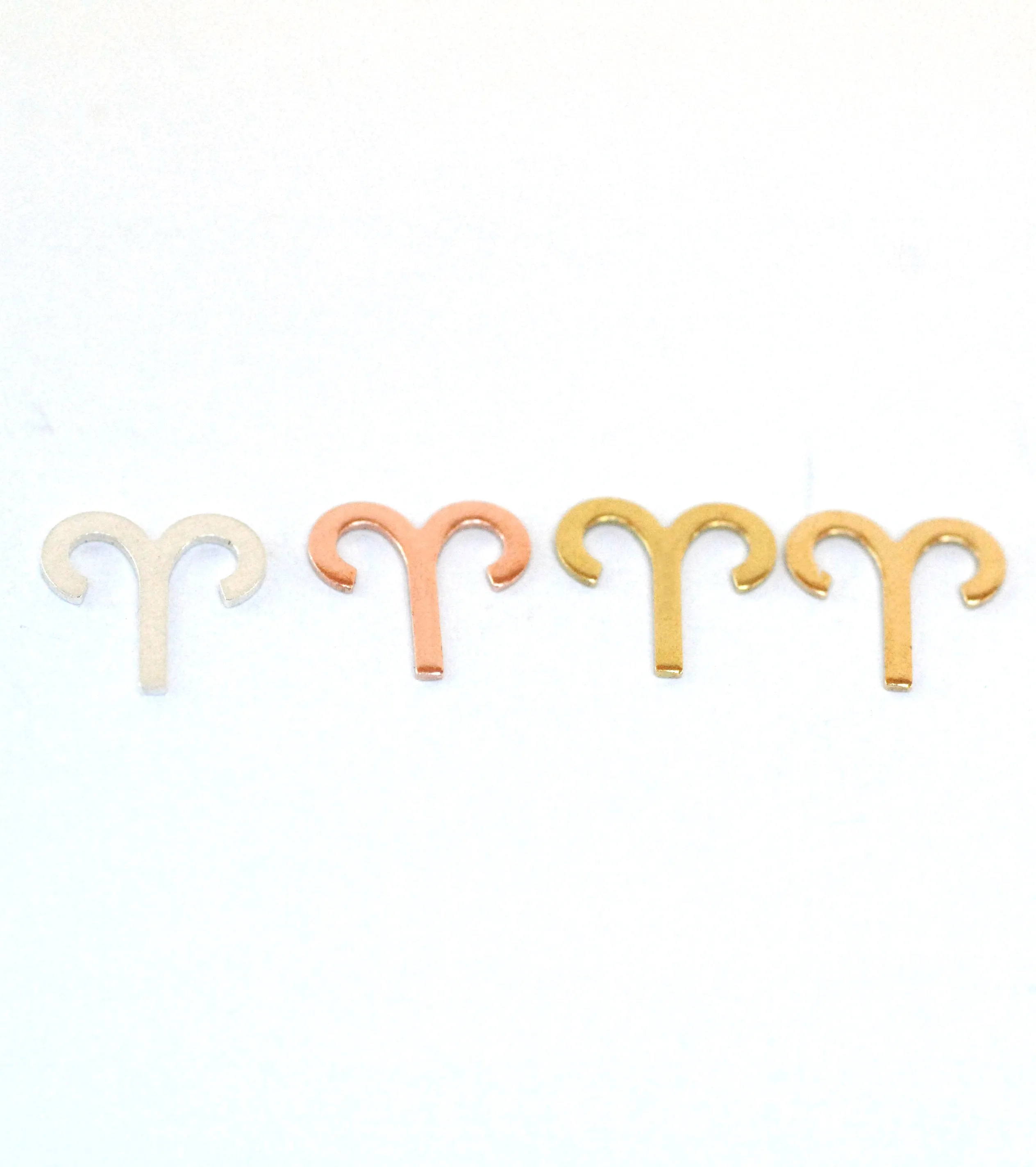 My MOST tiny Aries zodiac sign shapes 24g Mini miniature metal blanks for making jewelry copper, brass, bronze, sterling silver 925