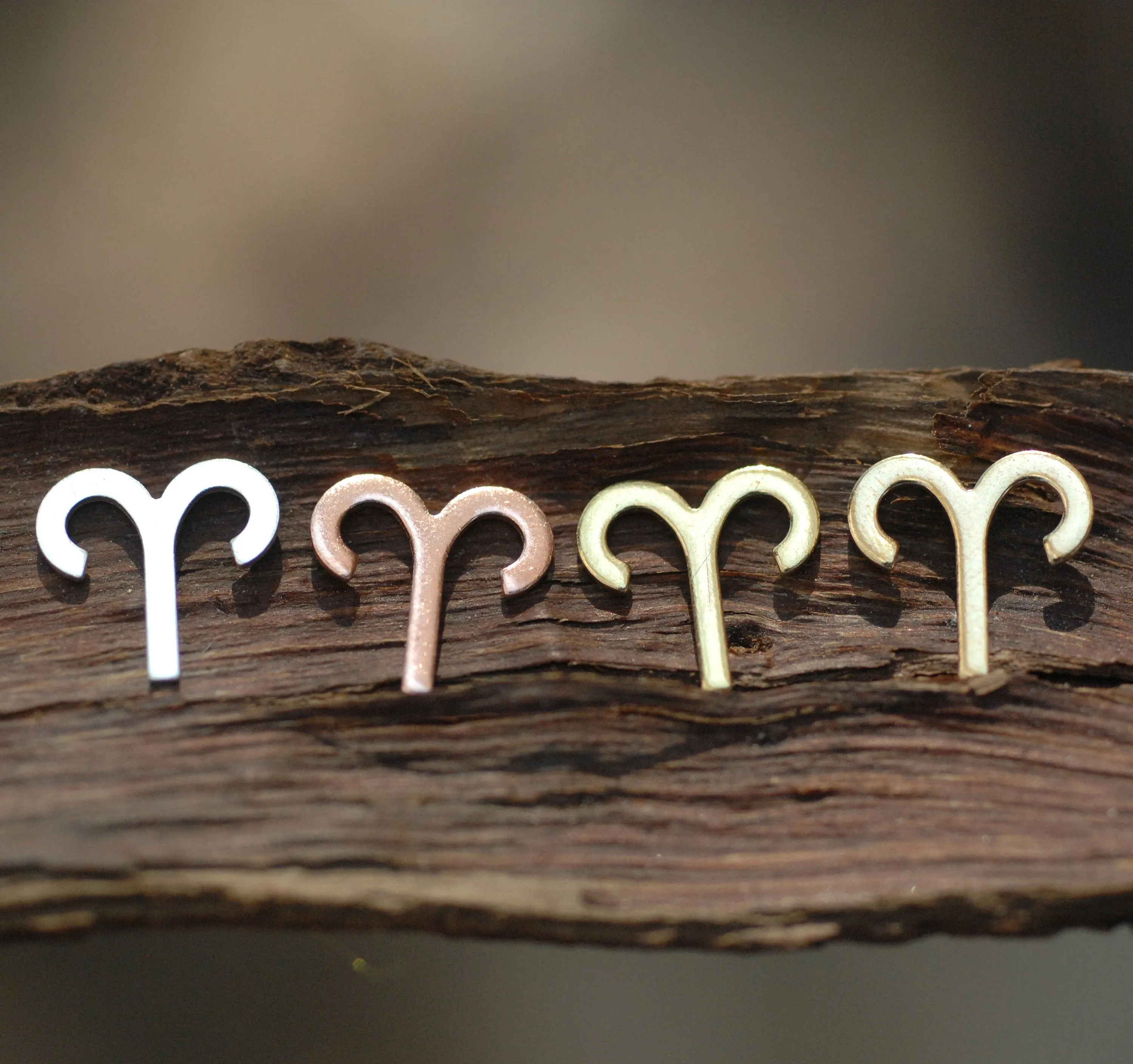 My MOST tiny Aries zodiac sign shapes 24g Mini miniature metal blanks for making jewelry copper, brass, bronze, sterling silver 925