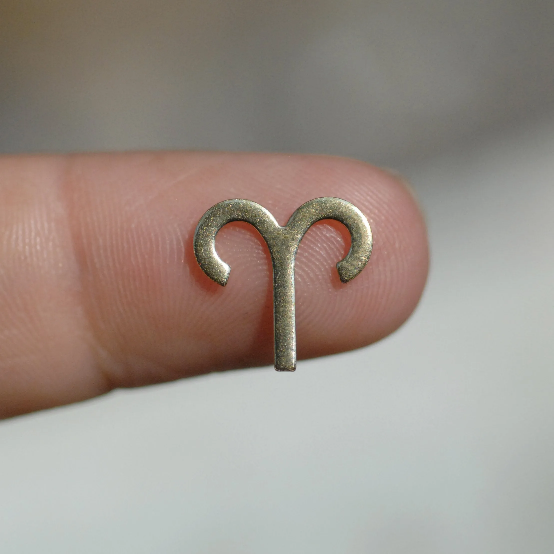 My MOST tiny Aries zodiac sign shapes 24g Mini miniature metal blanks for making jewelry copper, brass, bronze, sterling silver 925