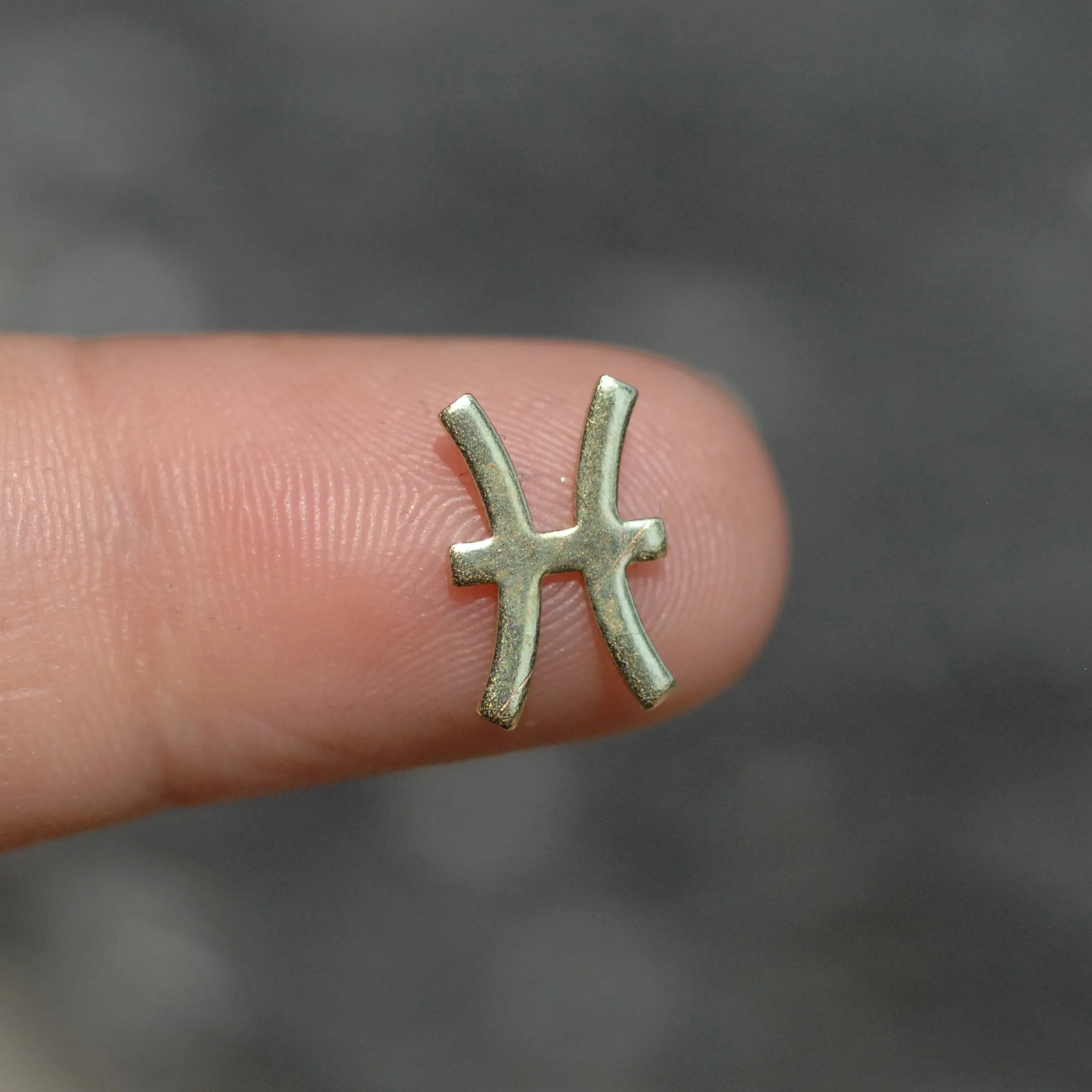My MOST tiny Pisces zodiac sign shapes 24g Mini miniature metal blanks for making jewelry copper, brass, bronze, sterling silver 925