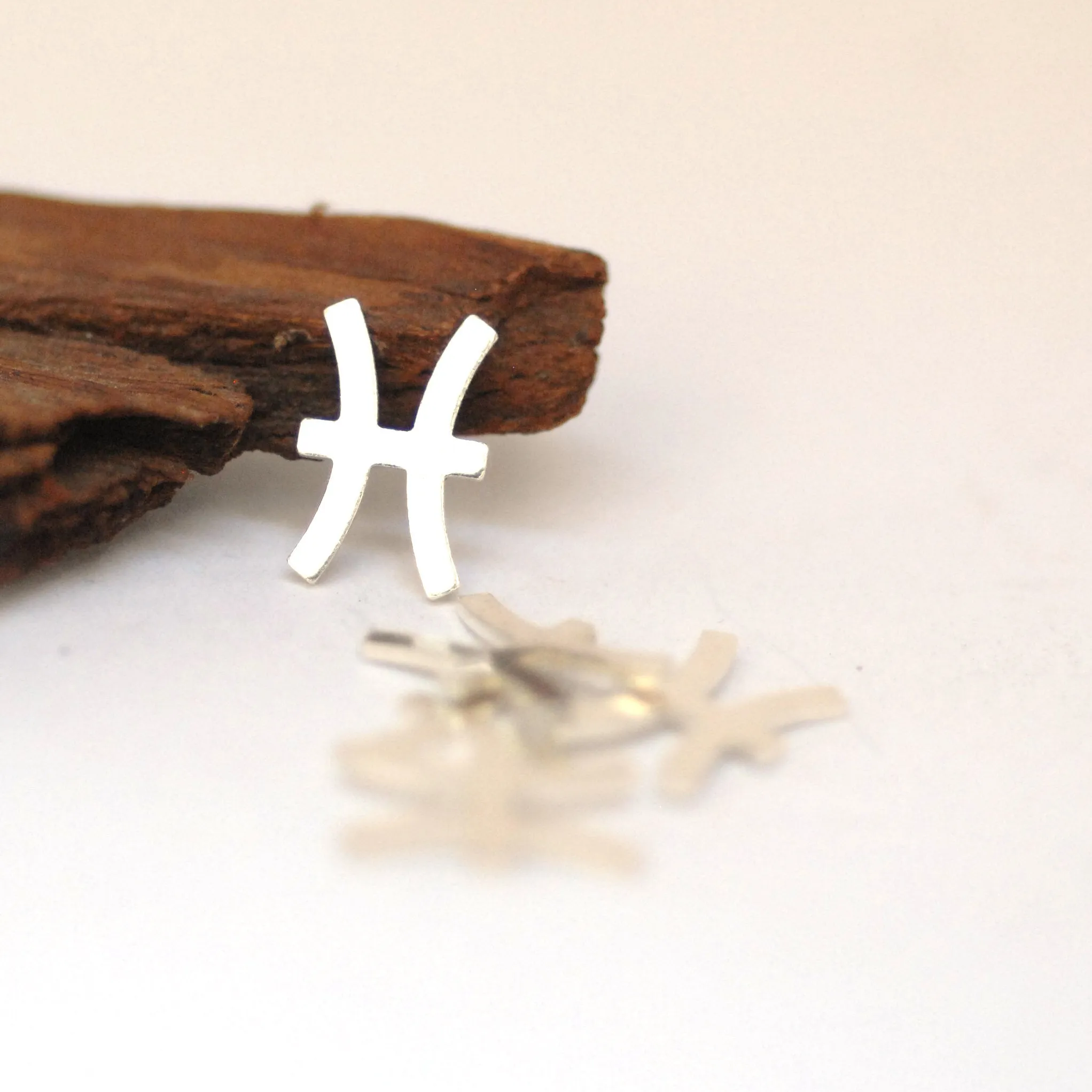 My MOST tiny Pisces zodiac sign shapes 24g Mini miniature metal blanks for making jewelry copper, brass, bronze, sterling silver 925