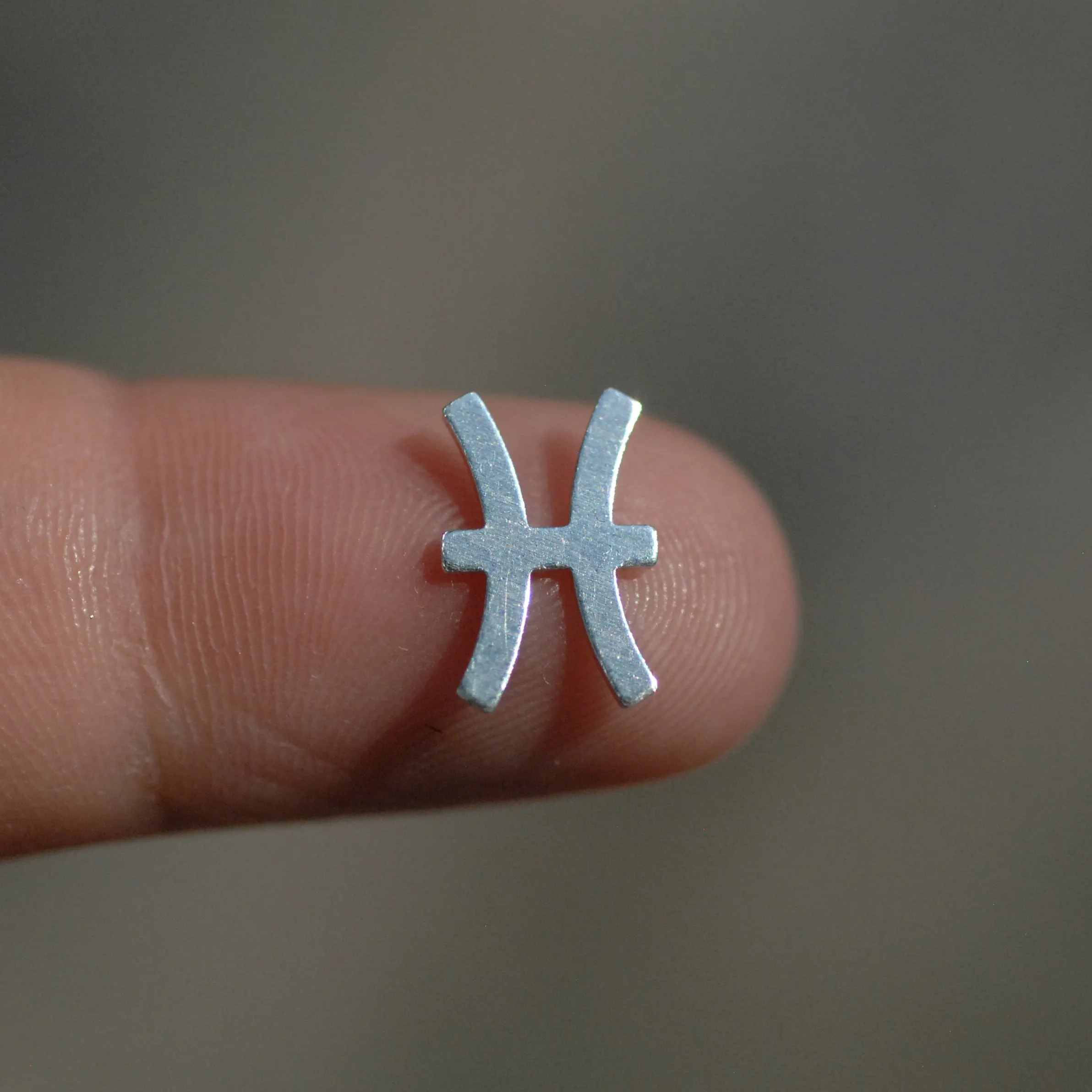 My MOST tiny Pisces zodiac sign shapes 24g Mini miniature metal blanks for making jewelry copper, brass, bronze, sterling silver 925