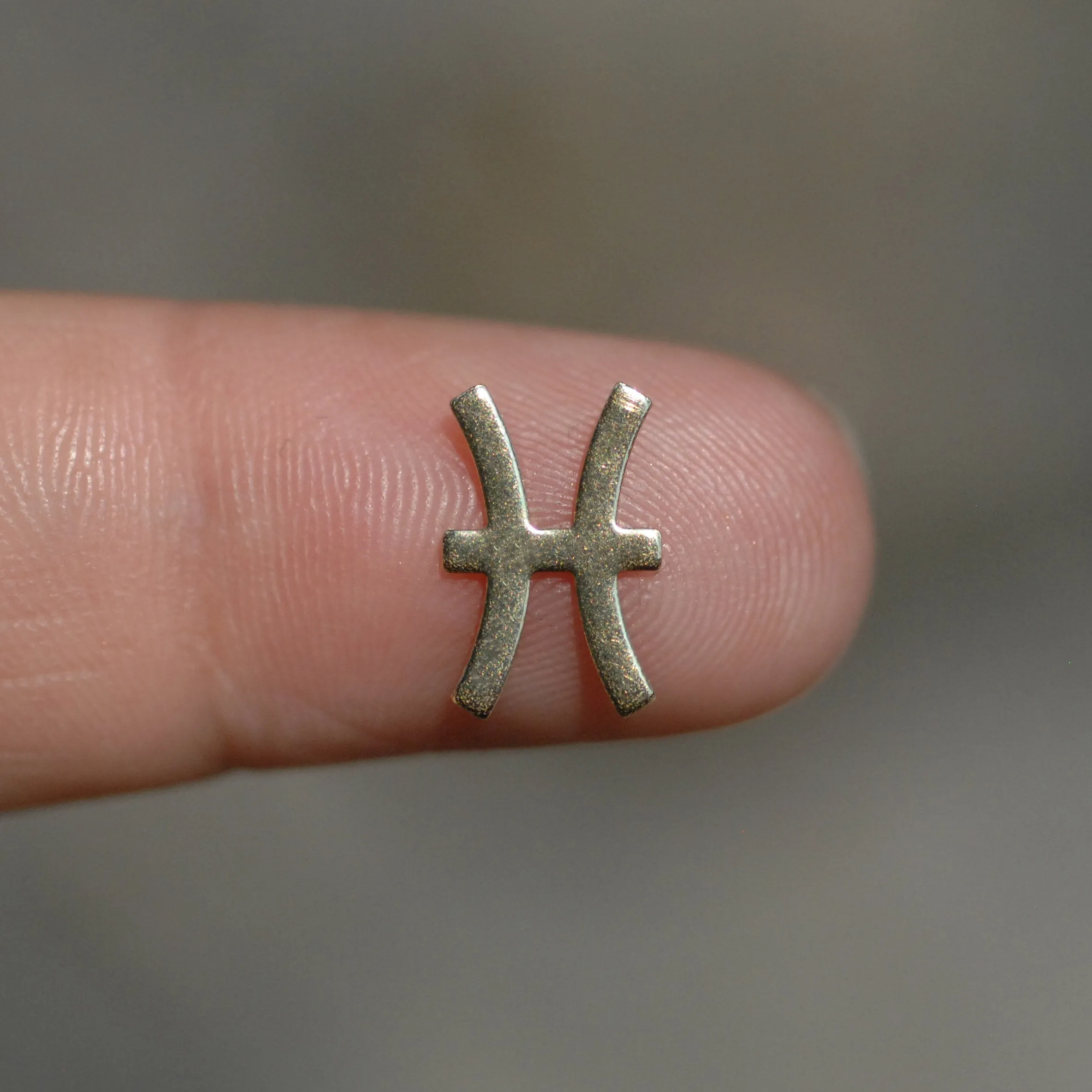 My MOST tiny Pisces zodiac sign shapes 24g Mini miniature metal blanks for making jewelry copper, brass, bronze, sterling silver 925