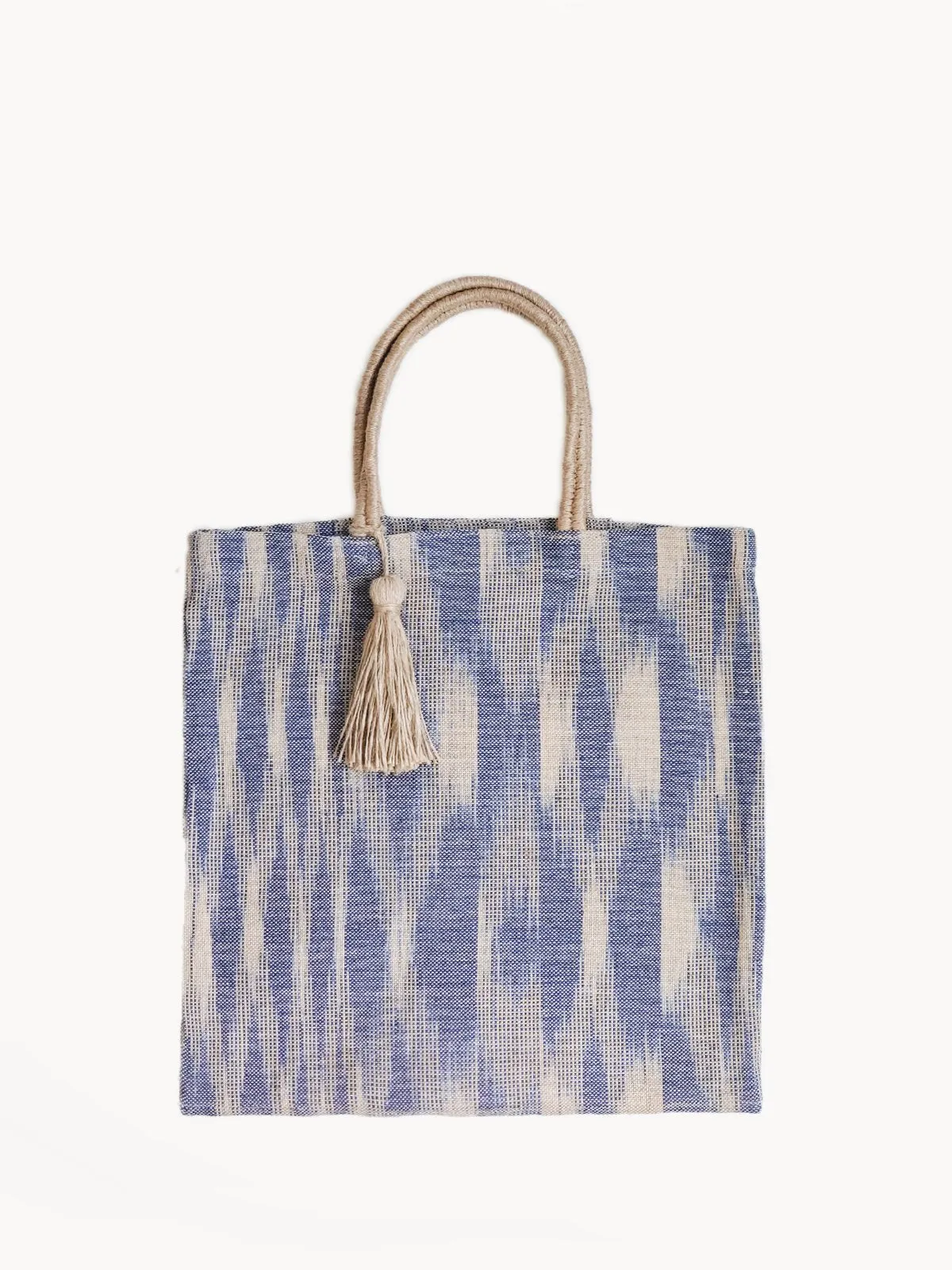 Nadi Jute Tote Bag - Blue