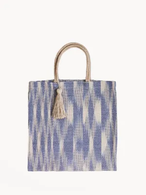 Nadi Jute Tote Bag - Blue
