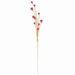 NAPA Home & Garden, GLITTERED ORNAMENT STEM 32",Z5597RD