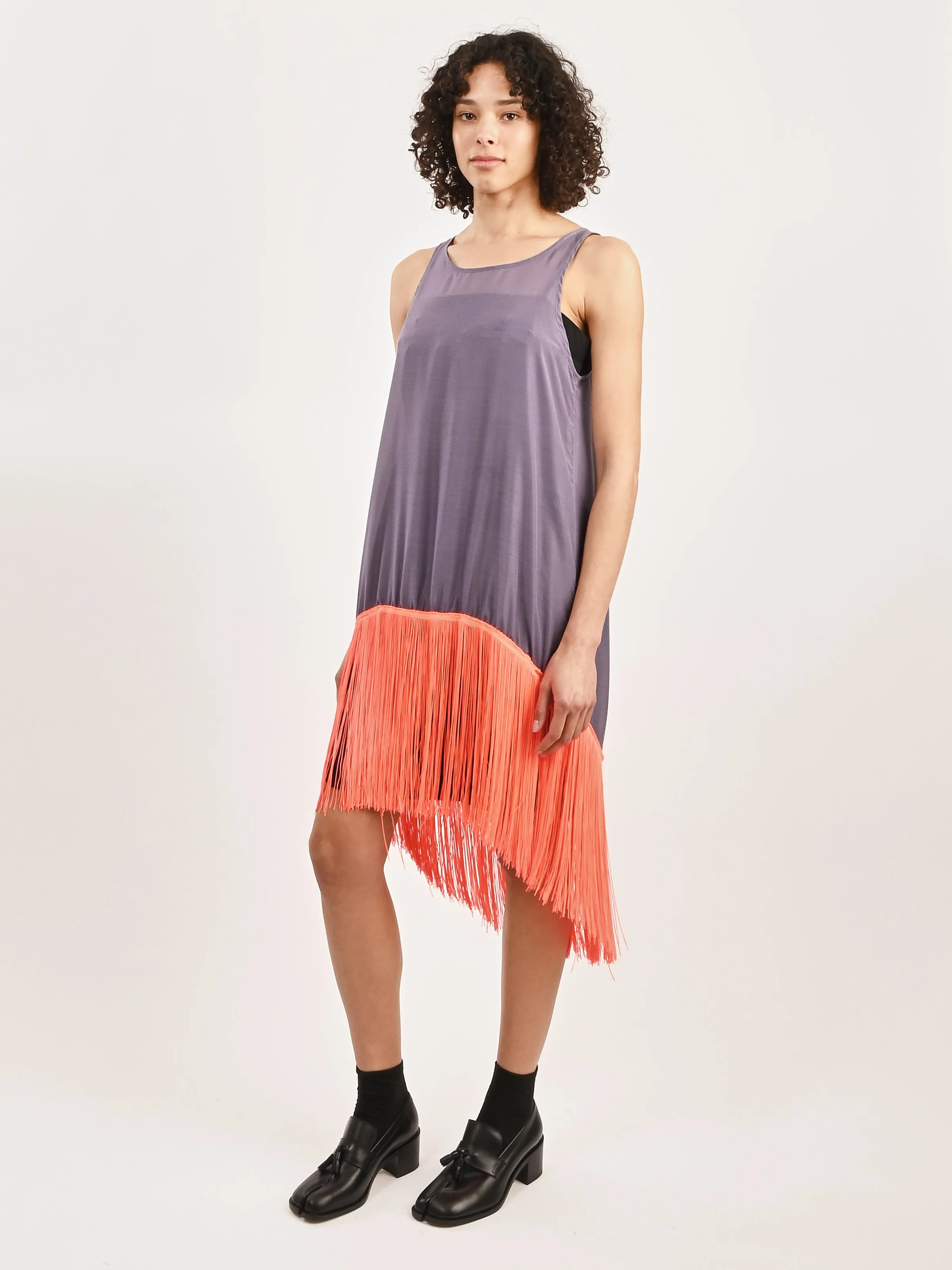 Neon Fringe Lilac Dress