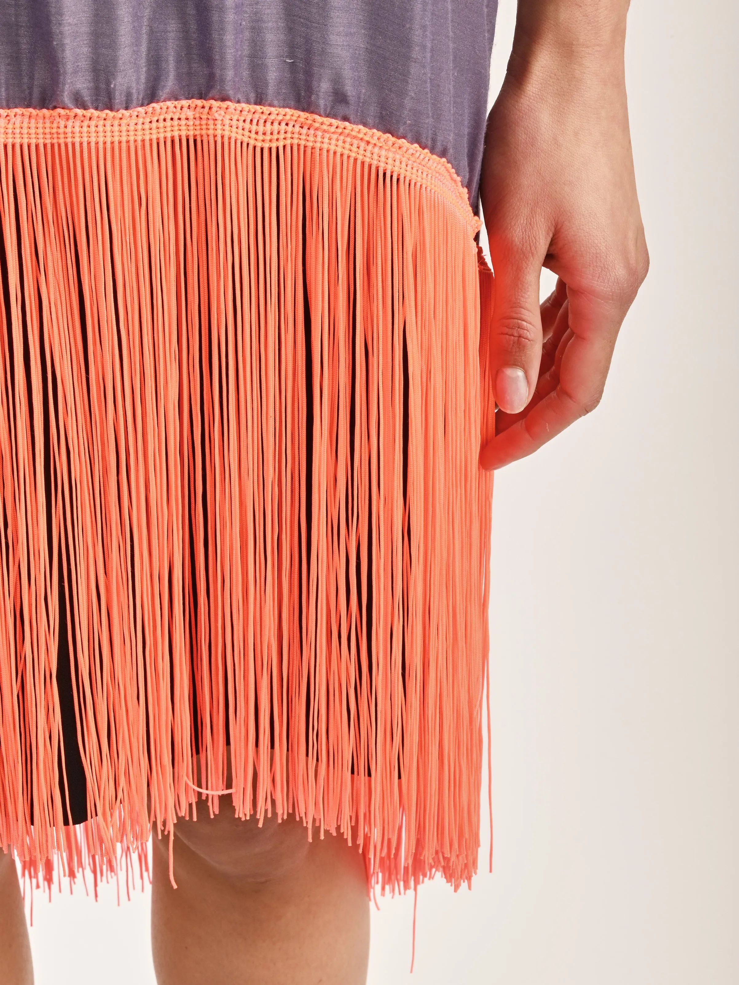 Neon Fringe Lilac Dress