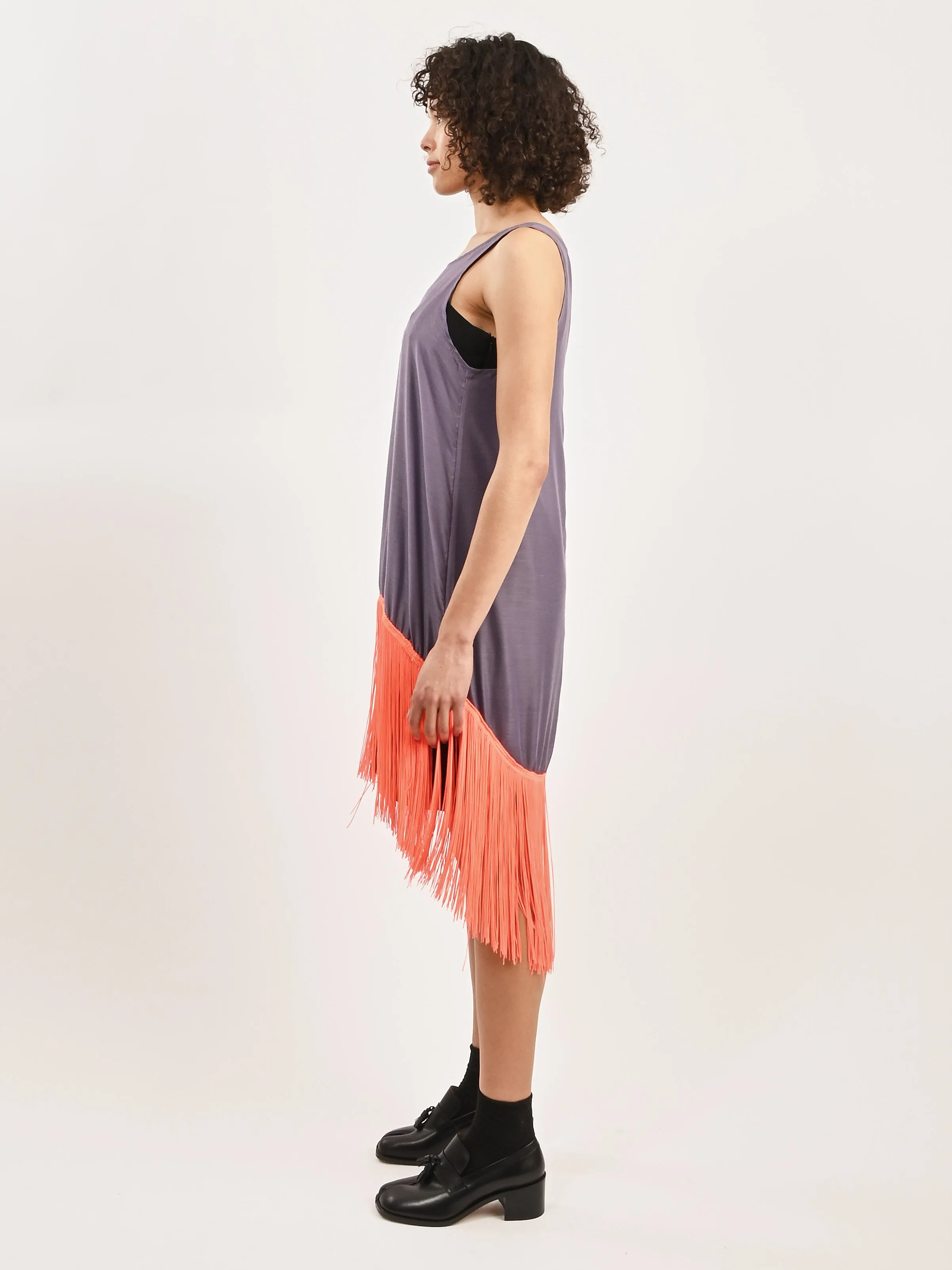 Neon Fringe Lilac Dress