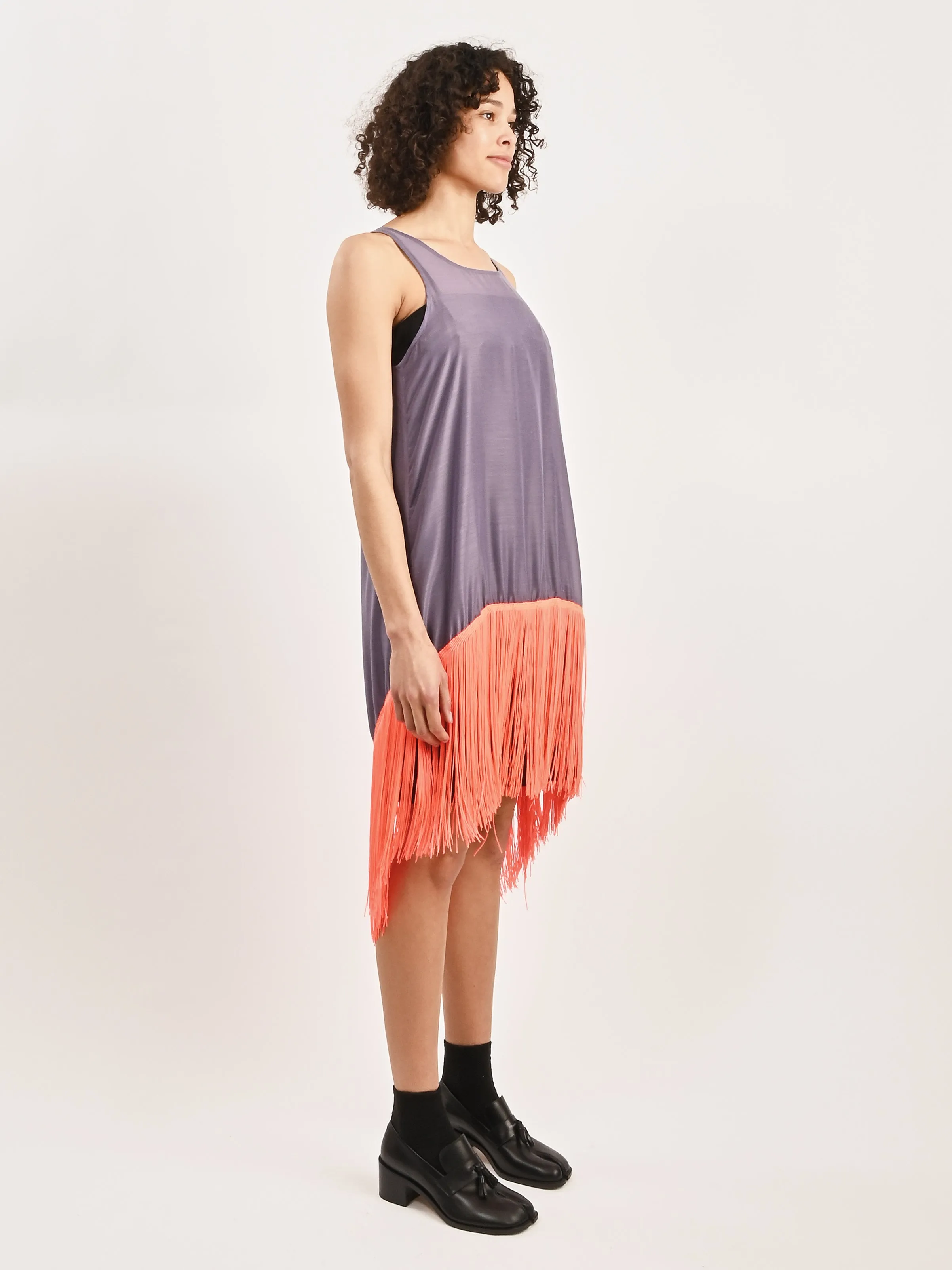 Neon Fringe Lilac Dress