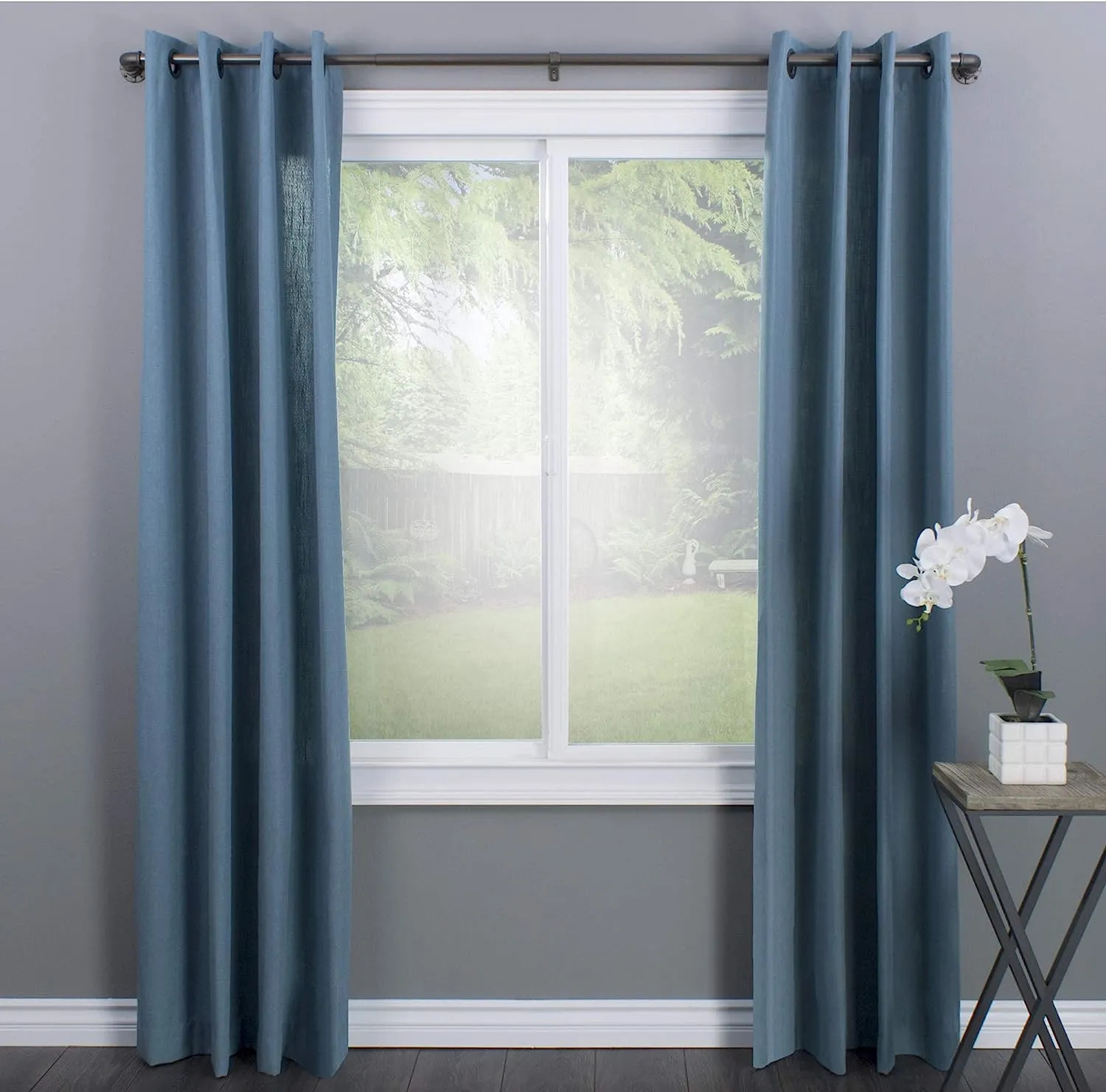 NEW Decopolitan Industrial Wrap Around Telescoping Curtain Rod Set, 72"-144", Bronze