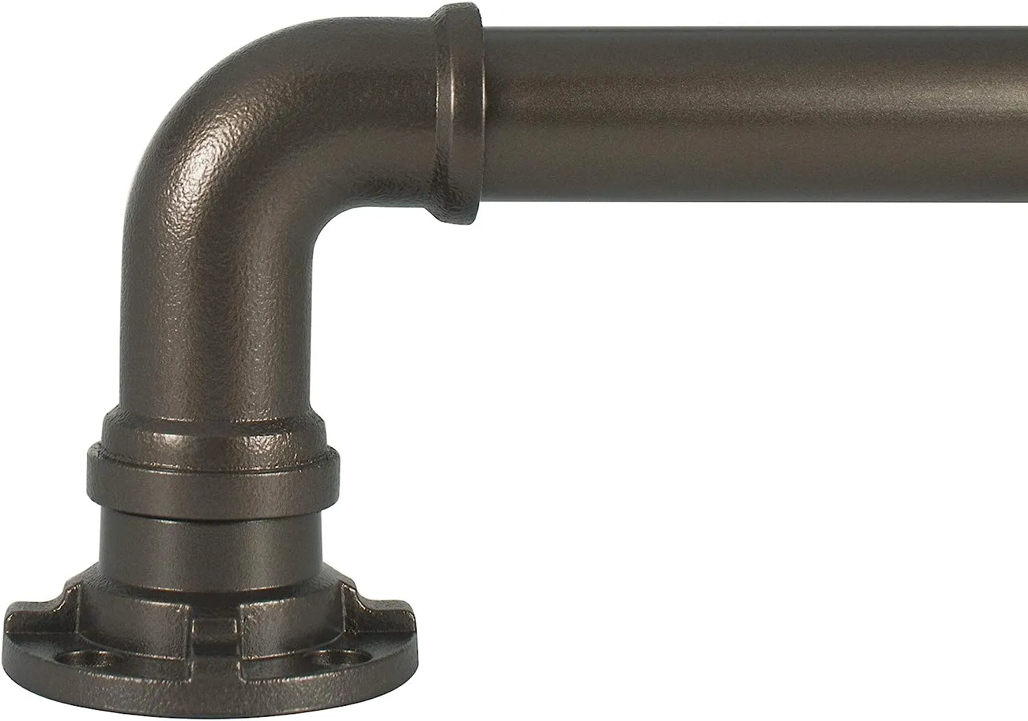 NEW Decopolitan Industrial Wrap Around Telescoping Curtain Rod Set, 72"-144", Bronze