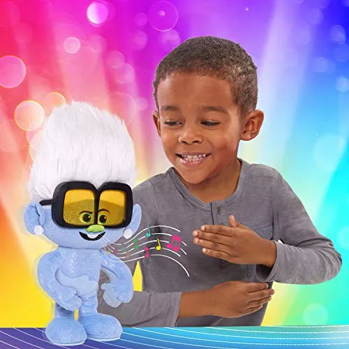 New DreamWorks Trolls World Tour 17.5" Tiny Diamond Dancer, Lights and Sounds Musical Plush