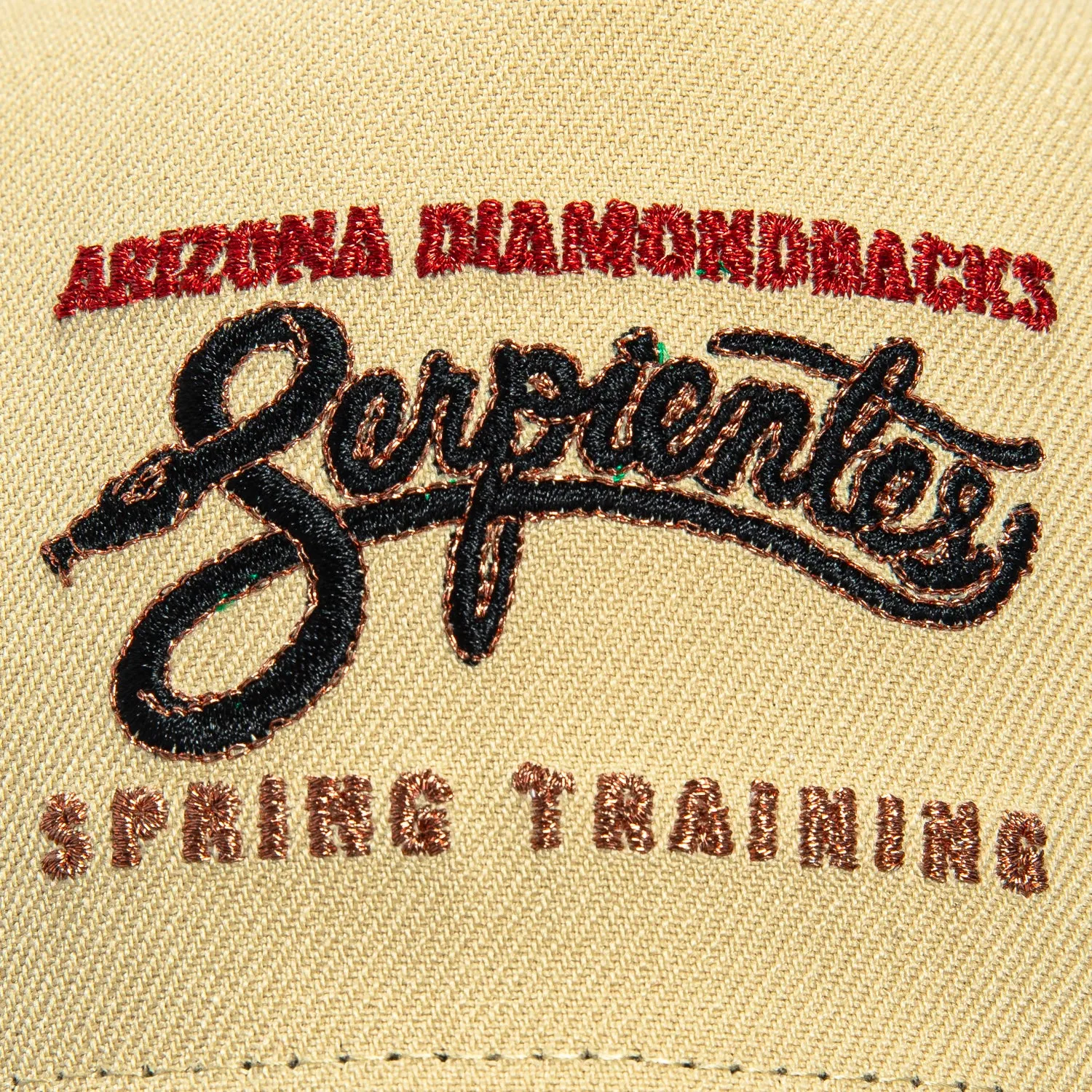 New Era 9Fifty A-Frame Arizona Diamondbacks Spring Training Logo Snapback Hat - Tan, Black