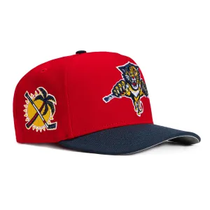 New Era 9Fifty A-Frame Florida Panthers Logo Patch Snapback Hat - Red, Navy