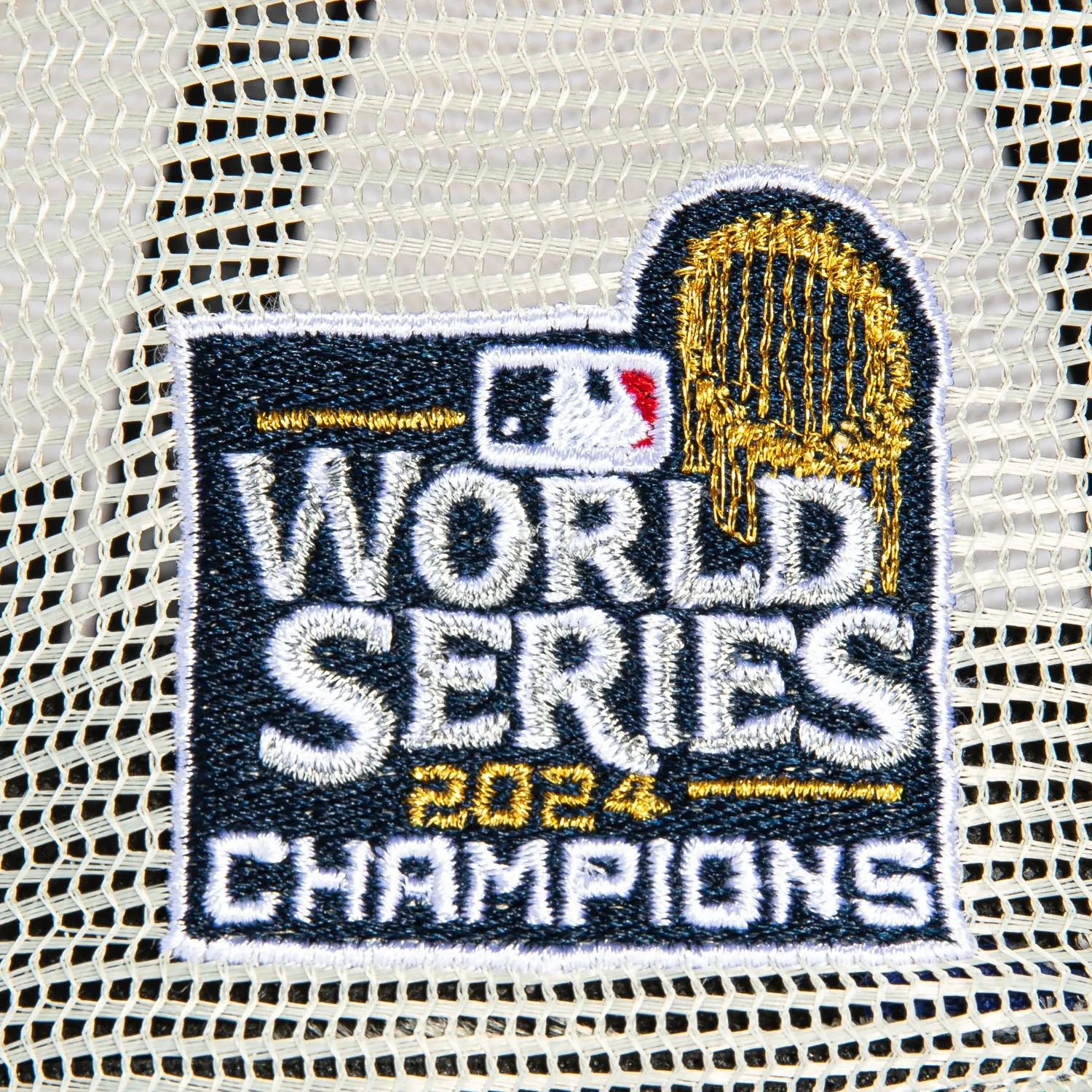 New Era 9Fifty A-Frame Los Angeles Dodgers 2024 World Series Champions Patch Spring Training Snapback Hat - Stone, Royal
