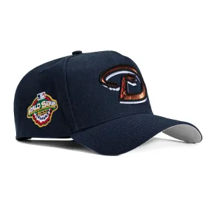 New Era 9Forty A-Frame Arizona Diamondbacks 2001 World Series Patch D Snapback Hat - Navy, Metallic Copper