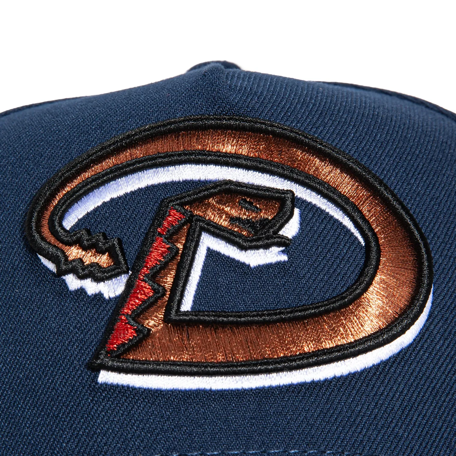 New Era 9Forty A-Frame Arizona Diamondbacks 2001 World Series Patch D Snapback Hat - Navy, Metallic Copper