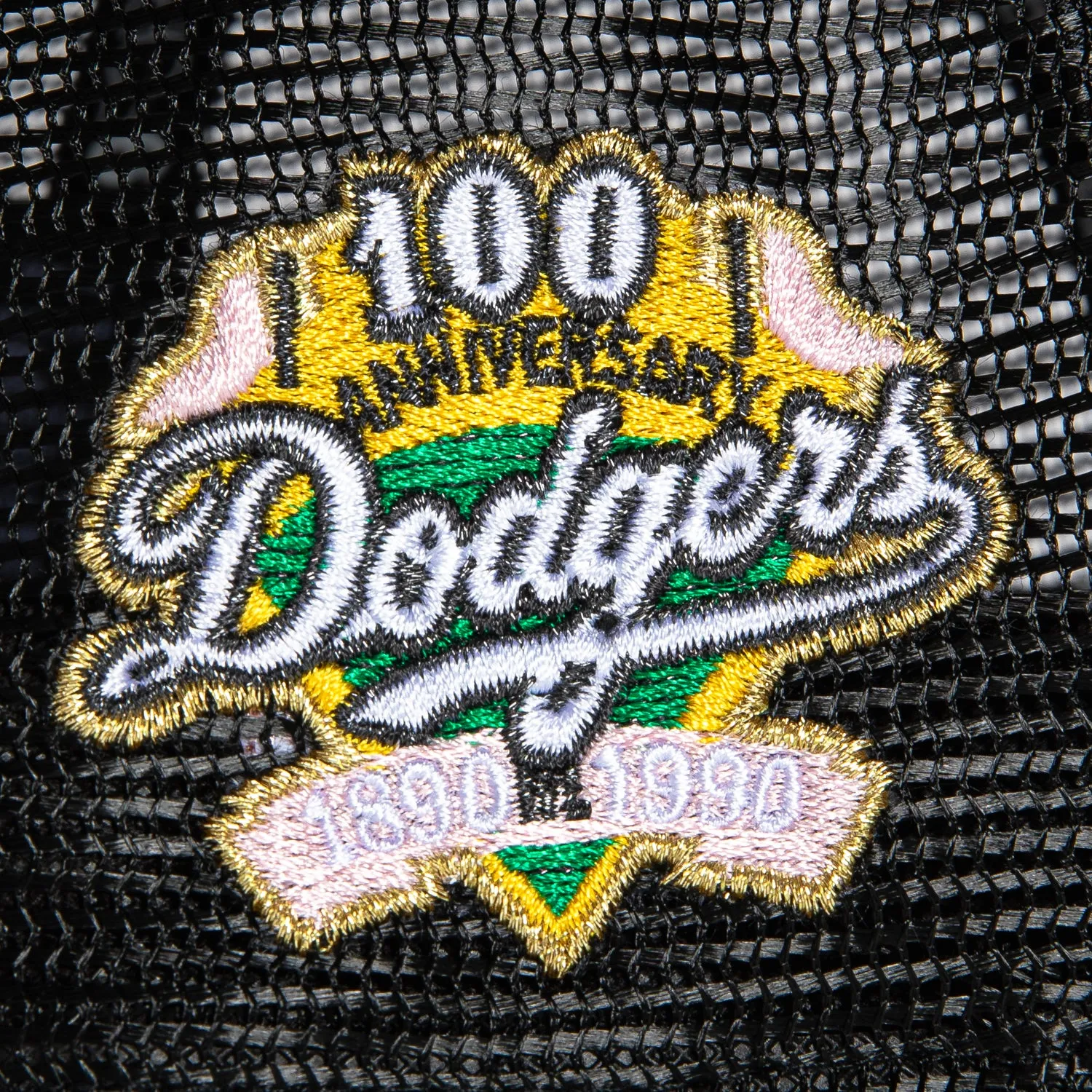 New Era 9Forty A-Frame Foam Los Angeles Dodgers 100th Anniversary Patch Rose Snapback Hat - White, Black, Pink