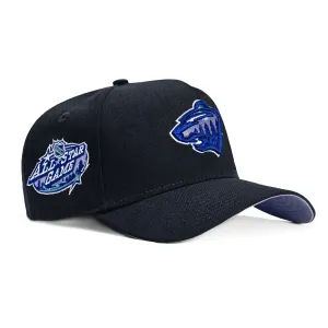 New Era 9Forty A-Frame Minnesota Wild 2004 All Star Game Patch Snapback Hat - Navy