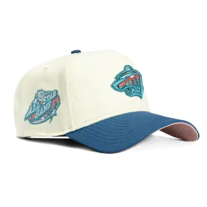 New Era 9Forty A-Frame Minnesota Wild 2004 All Star Game Patch Snapback Hat - White, Indigo