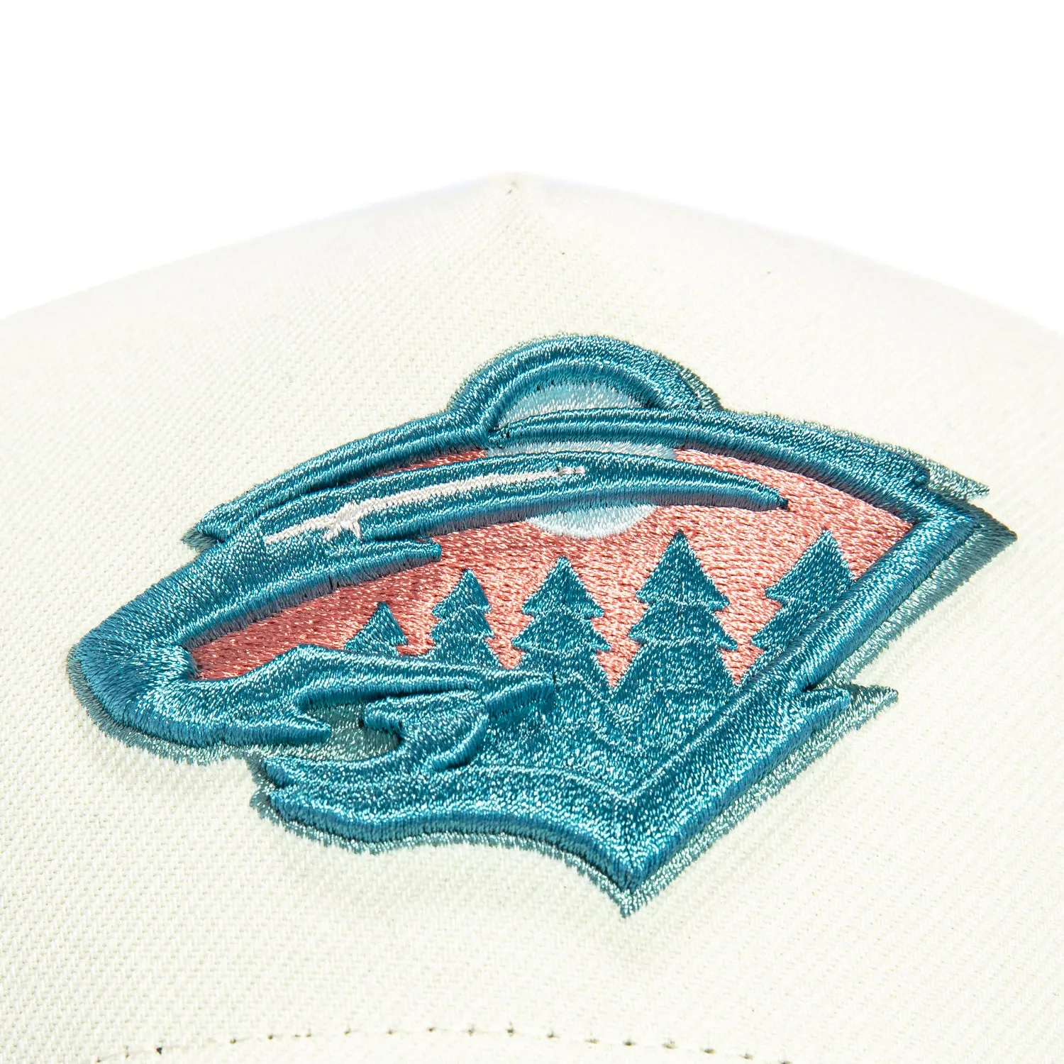 New Era 9Forty A-Frame Minnesota Wild 2004 All Star Game Patch Snapback Hat - White, Indigo