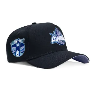New Era 9Forty A-Frame New York Islanders Logo Patch Snapback Hat - Navy