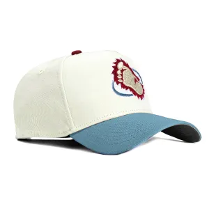 New Era 9Forty A-Frame White Dome Colorado Avalanche Snapback Hat - White, Indigo