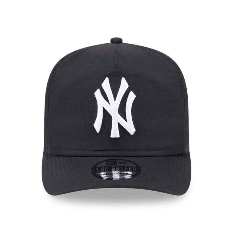 New Era Golfer Everyday Nylon New York Yankees Strapback Hat - Black