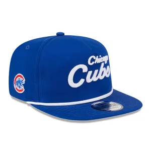 New Era Golfer Team Chain Stitch Chicago Cubs Logo Patch Snapback Hat - Royal