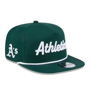New Era Golfer Team Chain Stitch Oakland Athletics Logo Patch Snapback Hat - Green