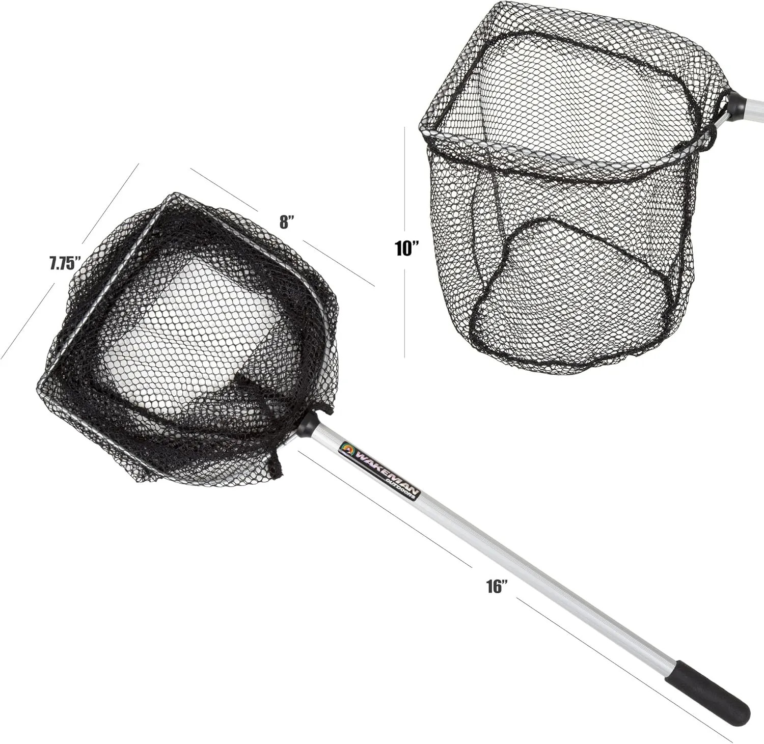 New Fishing Net with Telescoping Handle Collection - Collapsible and Adjustable Landing Net with Corrosion Resistant Handle and Carry Bag by Wakeman Outdoors