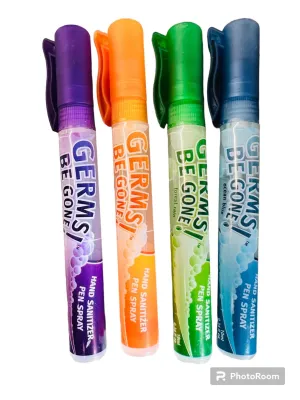 NEW Germs Be Gone! Hand Sanitizer Pen Spray - 4pk