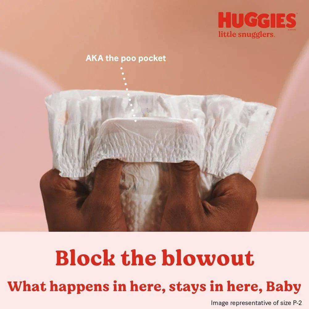 NEW HUGGIES Newborn Diapers - Little Snugglers Disposable Baby Diapers, 128ct, Giant Pack (Packaging May Vary)