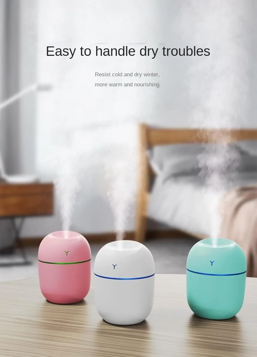 New Mini Portable USB Ultrasonic Air humidifier Aroma Essential Oil Diffuser (Green)