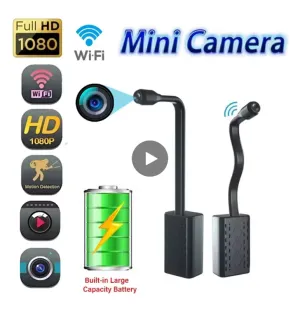 New Mini WiFi Camera HD Indoor Camera 1080P Security Surveillance IP Camera Video Recorder Loop Recording 360 Degree Security Cam