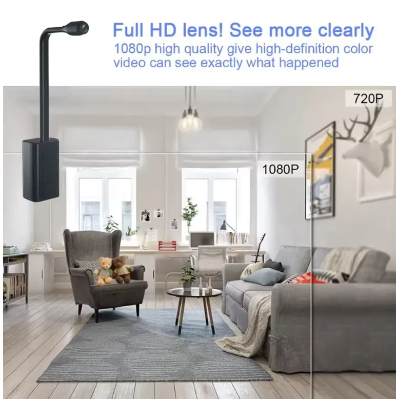 New Mini WiFi Camera HD Indoor Camera 1080P Security Surveillance IP Camera Video Recorder Loop Recording 360 Degree Security Cam