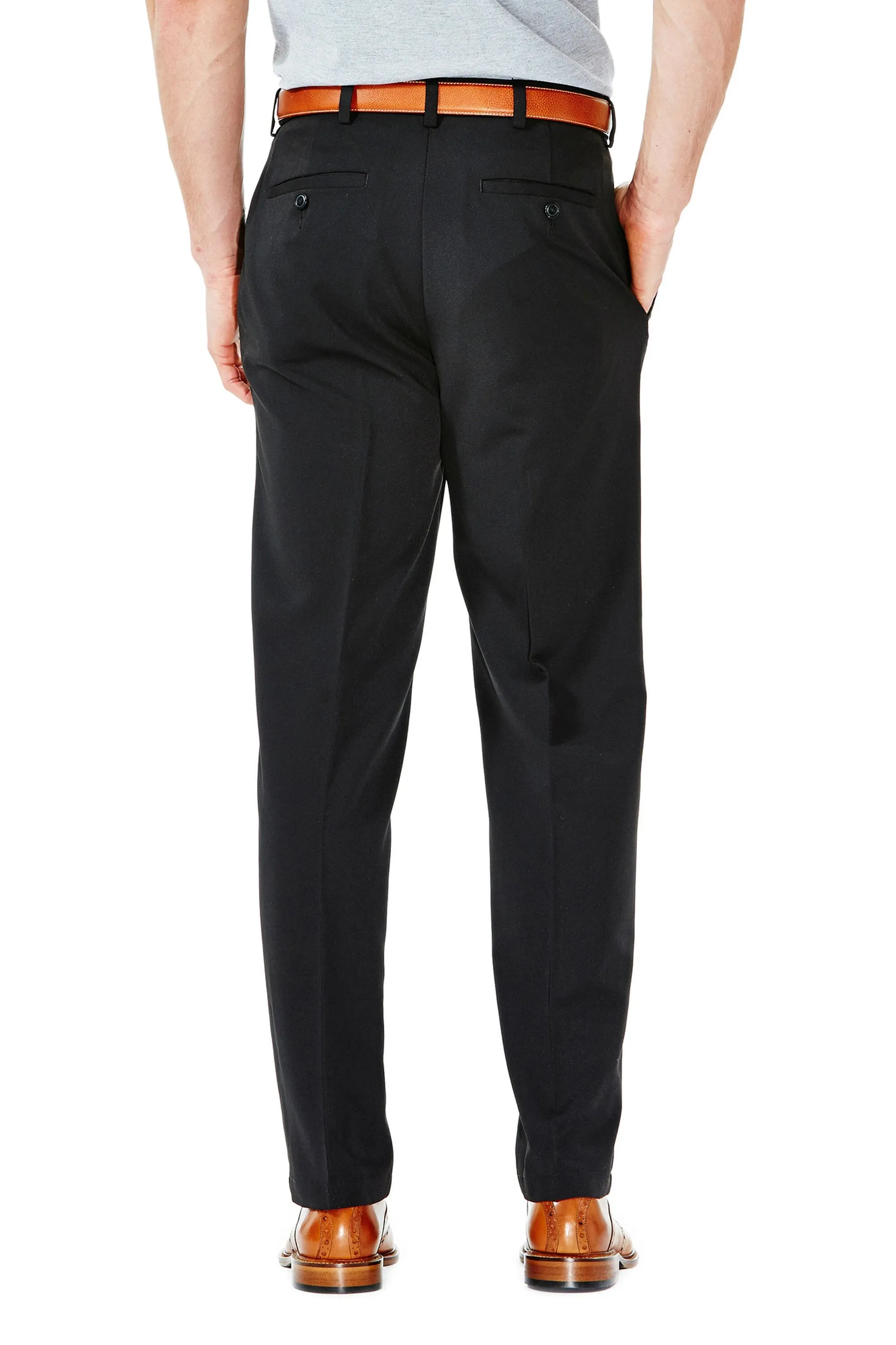 New with tags! Haggar Mens Cool 18 Pro Straight Fit Flat Front Pant in Black, Sz 40X32! Retails $60  Haggar's most popular pant