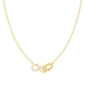 Nomination Lovecloud Necklace, Infinity, Cubic Zirconia, 24K Gold